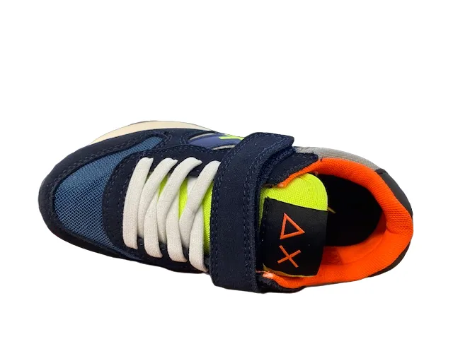 Sun68 boys' sneakers Jaky Fluo Z42315K 0734 navy blue-medium gray