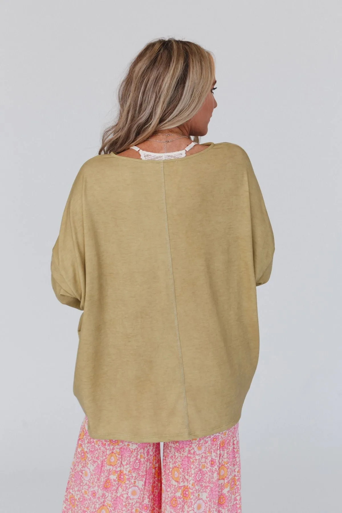 Sunday Stroll Oversized Tee - Mustard