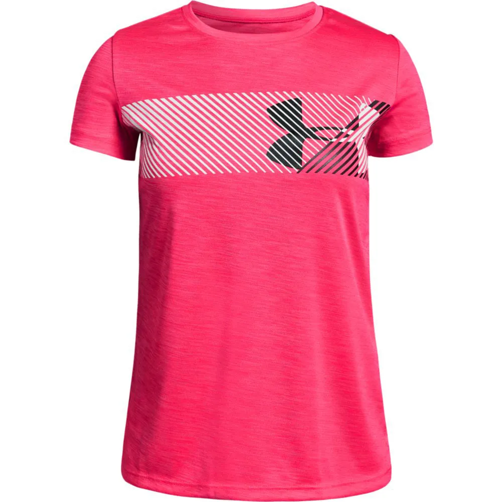 Under Armour Hybrid Big Logo Girls Short Sleeve Shirt