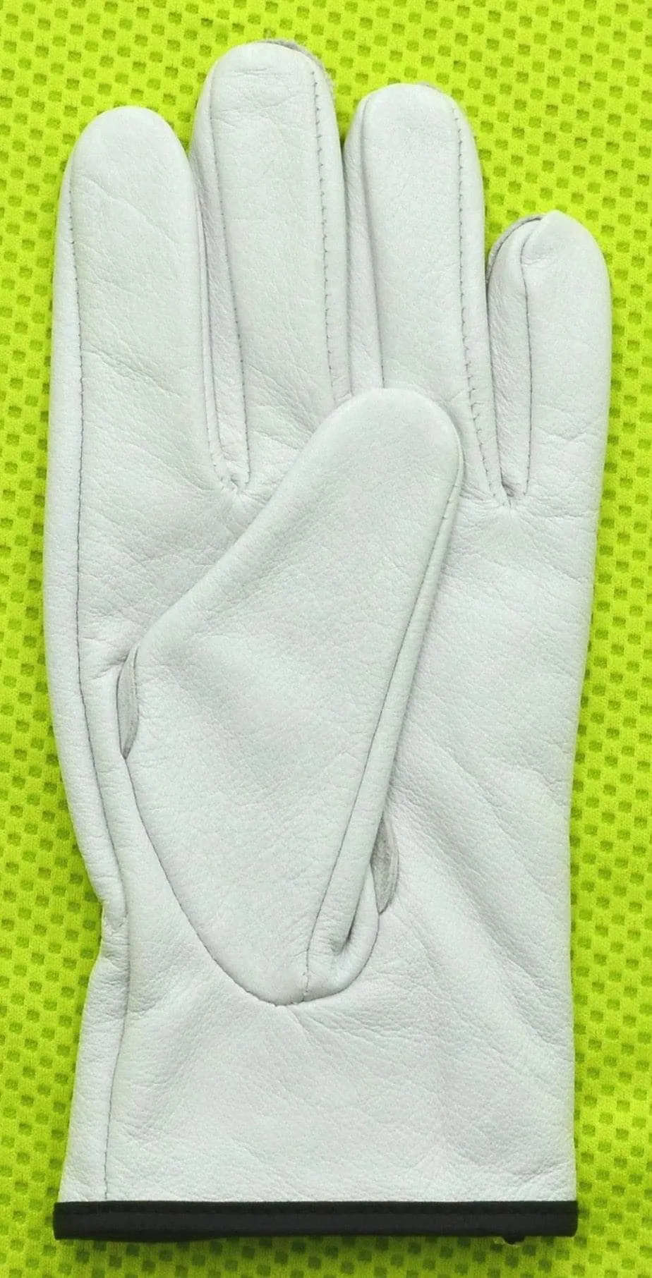 Unlined White Cowhide Leather Working Gloves Riding Cycling Bike Man & Woman Soft  Fit