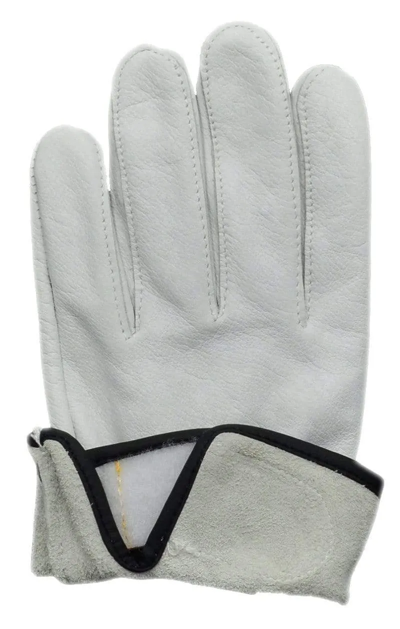 Unlined White Cowhide Leather Working Gloves Riding Cycling Bike Man & Woman Soft  Fit