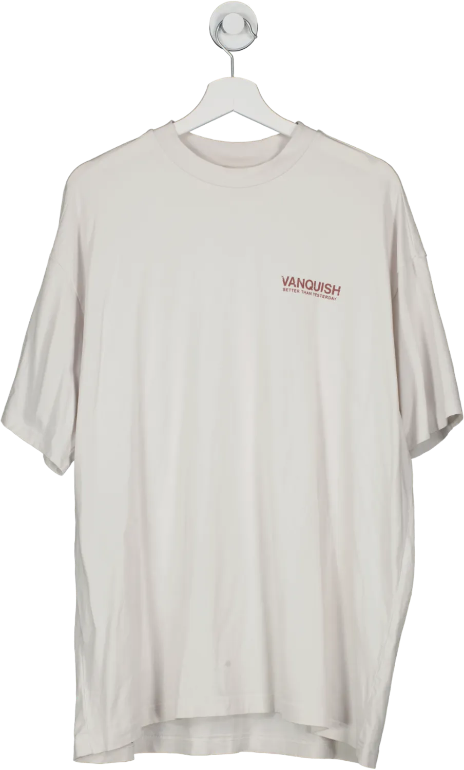 Vanquish Cream Better Than Yesterday Oversized T Shirt UK L