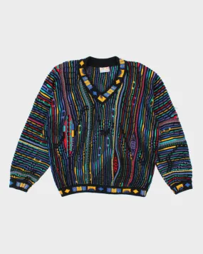 Vintage 80s Coogi Oversized Textured Patterned Jumper - L