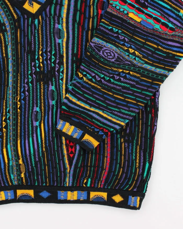 Vintage 80s Coogi Oversized Textured Patterned Jumper - L