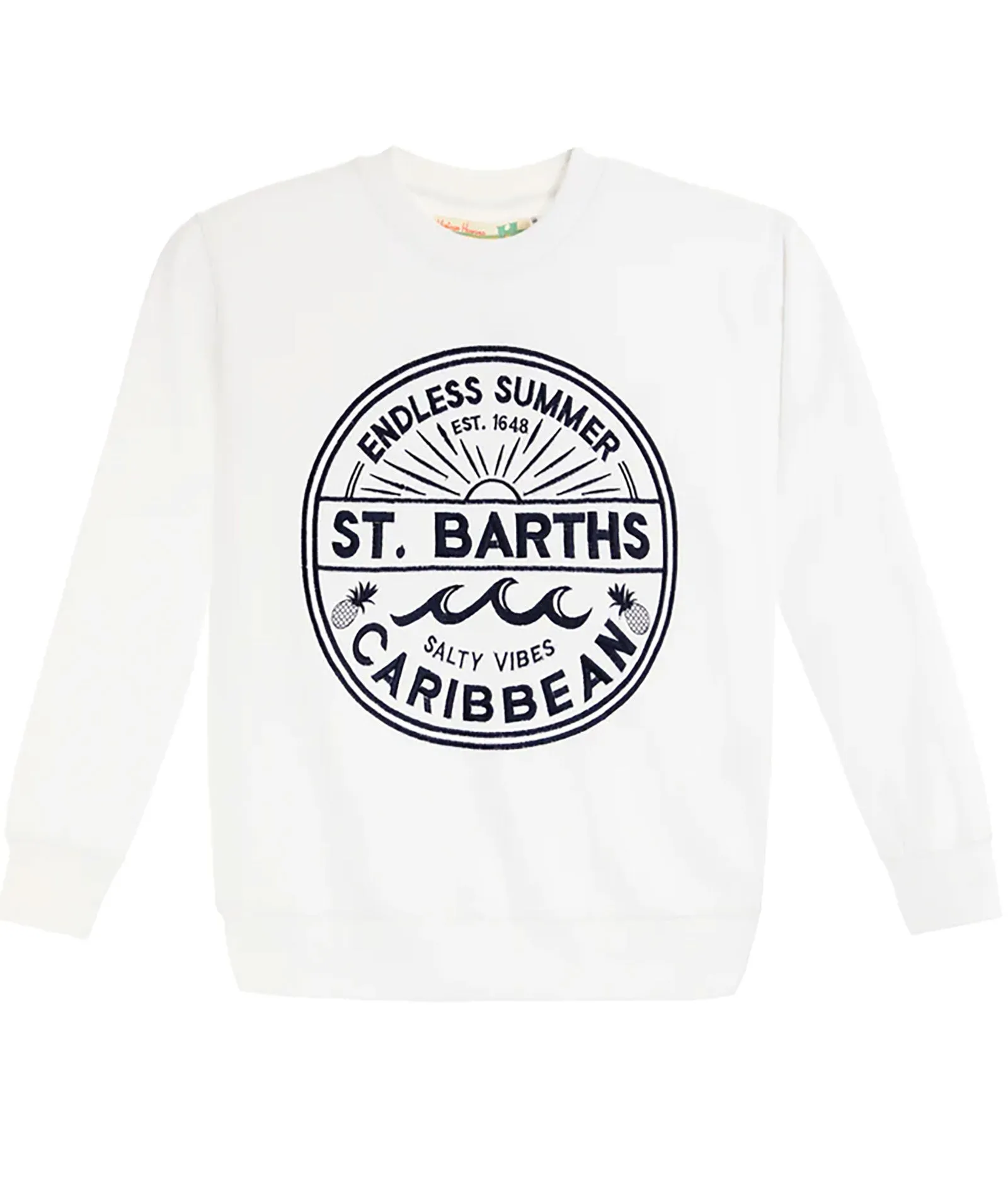 Vintage Havana Girls St. Barth Embroidered Crew