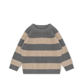 Vitum Knit Blouse - Sleet Stripe