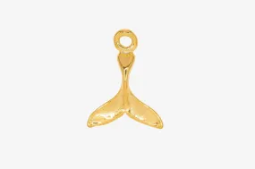 Whale Tail Charm Wholesale 14K Gold, Solid 14K Gold, G180