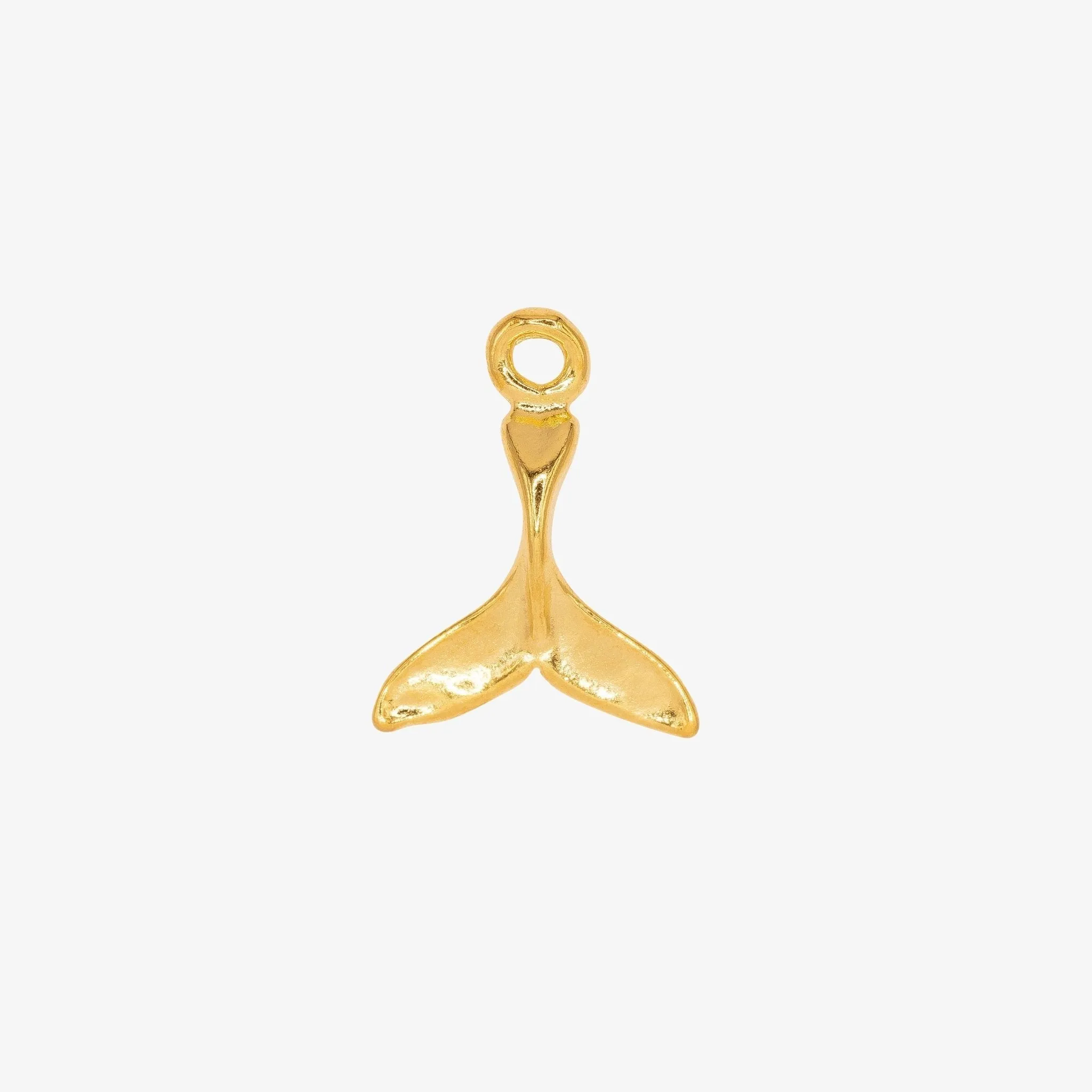 Whale Tail Charm Wholesale 14K Gold, Solid 14K Gold, G180