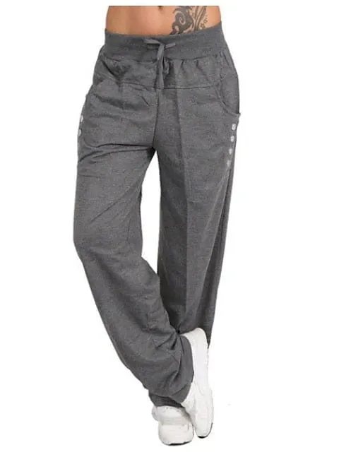 Women's Casual Cotton Blend Tactical Cargo Chinos Slacks Pants