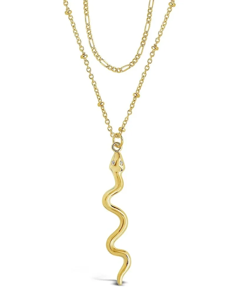 Women's Fashion Animal Snake Double Layered Necklace